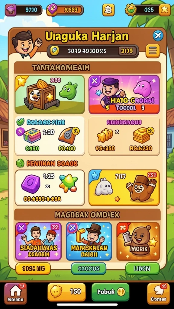 Karakter unik yang dapat dipilih sesuai selera.