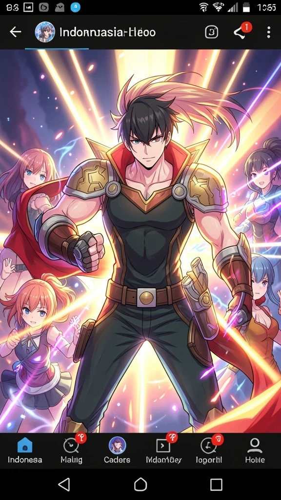 Tampilan utama game AKUNJP dengan karakter yang menarik.