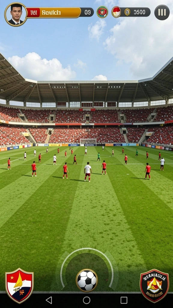 Tampilan layar utama game ATOM138 yang memukau.