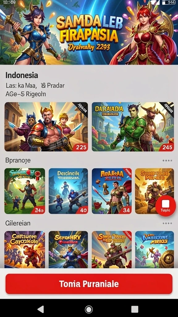 Menu utama yang mudah dinavigasi dan intuitif.
