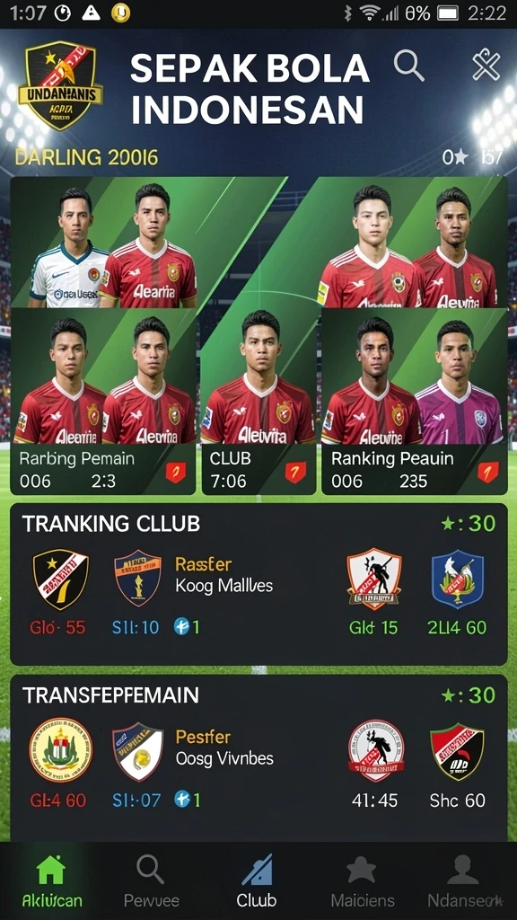 Tampilan antarmuka utama FIONA77 yang menarik.