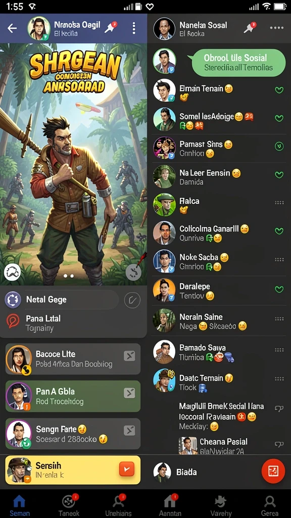 Screenshot permainan yang menunjukkan fitur bonus harian.