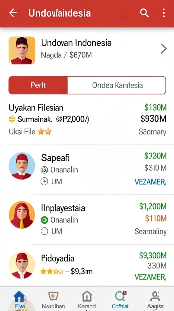 Tampilan antarmuka yang user-friendly.