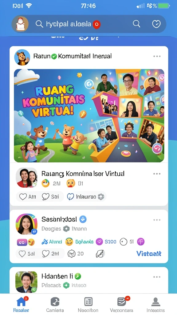 Pengguna memilih karakter dengan kemampuan unik.