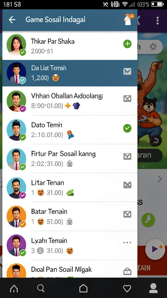 Fitur kompetisi seru dengan pemain lain.