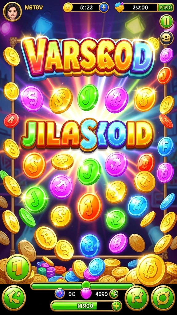 Screenshot pertama menunjukkan tema slot yang cerah dan menarik.